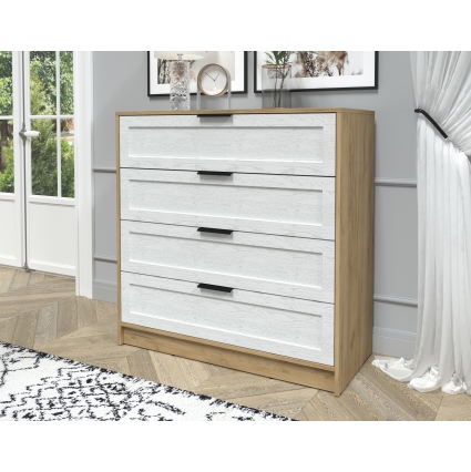 Kомод Тренд КТ-К100 (Дуб золотой ЛДСП/ Дуб полярный ЛМДФ) Ш1000 В1020 Г451